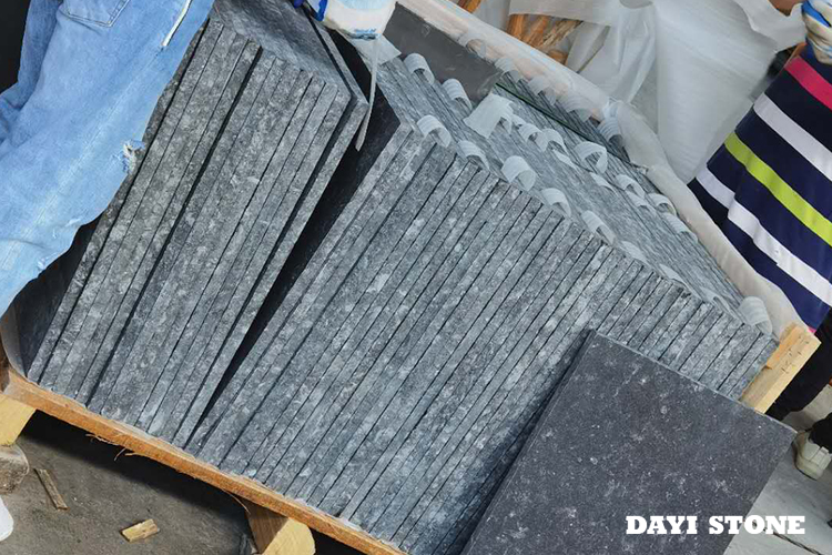 Paving Panda Black Limestone Surface flamed others sawn 40x60x2cm - Dayi Stone